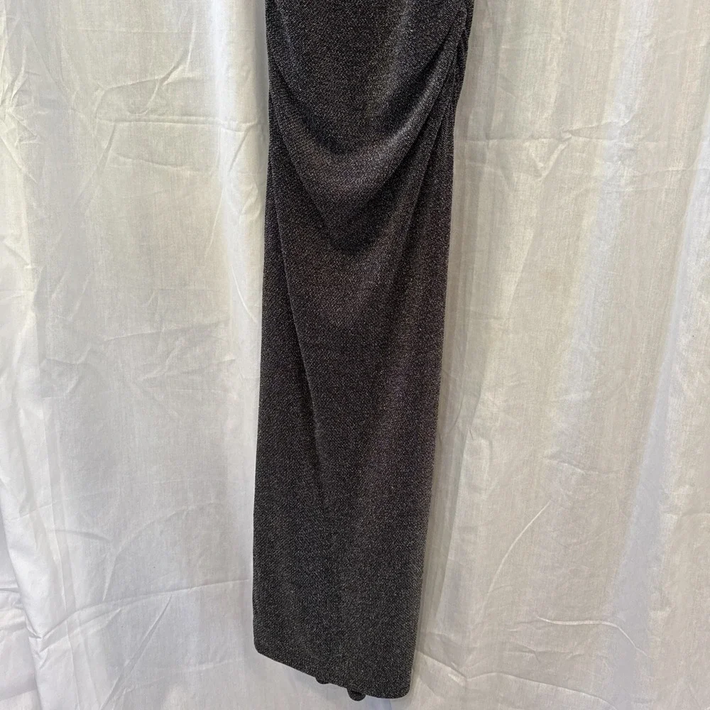 NWT Gianni Bini GB PROM Evening Formal‎ Gala Dress Black Silver Strapless Size M